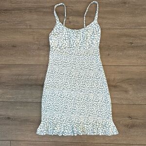 Abercrombie & Fitch Cream and Sage Green Mini Dress